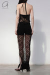 RUI hollow knitted half skirt RSS23KN13 ONYX black